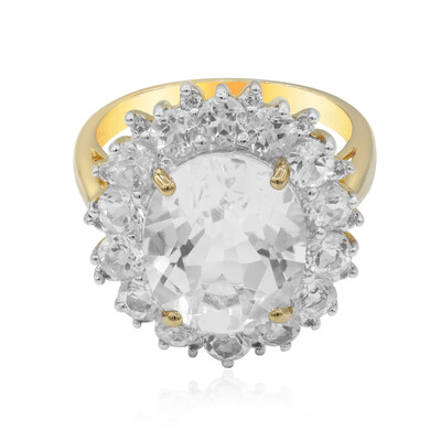 Anello in argento con Topazio Bianco