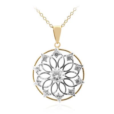 Collana in argento con Topazio Bianco