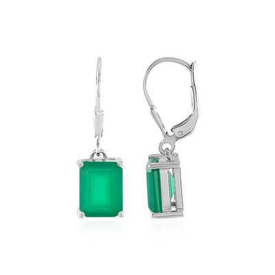 Orecchini in argento con Onice Verde
