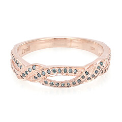 Anello placcato in oro con Diamante Fancy