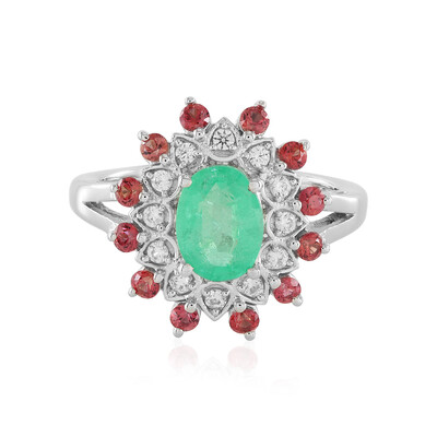 Anello in argento con Smeraldo Russo