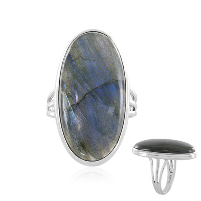 Anello in argento con Labradorite