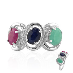 Anello in argento con Smeraldo Brasiliano