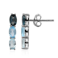 Orecchini in argento con Topazio Blu Londra