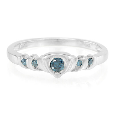 Anello placcato in platino con Diamante Fancy