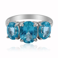 Anello in argento con Topazio Blu Paraiba