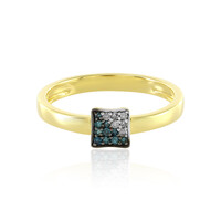 Anello in argento con Diamante Blu I4