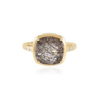 Anello in argento con Quarzo Rutilato Nero