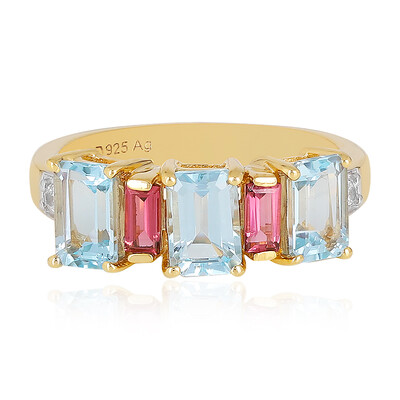 Anello in argento con Topazio Blu Cielo