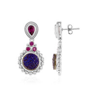 Orecchini in argento con Agata Glitter Lavanda