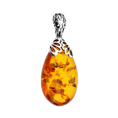 Ciondolo in argento con Ambra Baltica