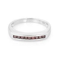 Anello in argento con Diamante Cognac Rosso