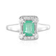 Anello in argento con Smeraldo Russo (Adela Silber)