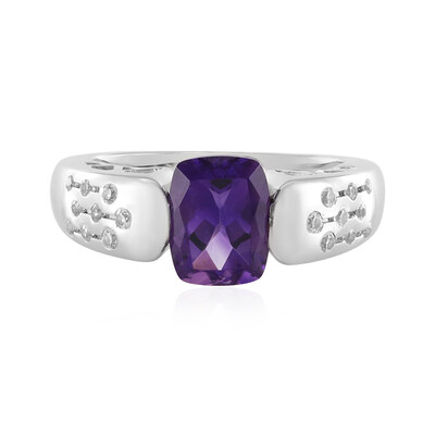 Anello in argento con Ametista Uruguay (de Melo)