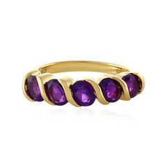 Anello in argento con Ametista Zambiana
