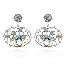 Orecchini in argento con Opale di Welo (Dallas Prince Designs)