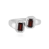 Anello in argento con Granato Mozambico