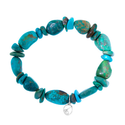 Bracciale in argento con Turchese Kingman (Anne Bever)