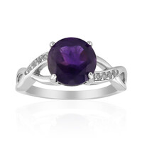 Anello in argento con Ametista Zambiana