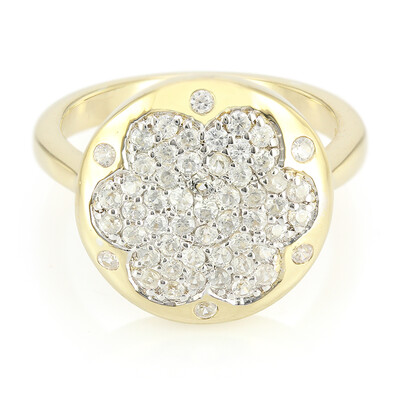 Anello placcato in oro con Zircone