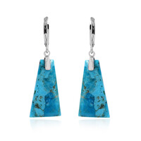 Orecchini in argento con Turchese Kingman Mohave Blu (Faszination Türkis)