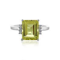 Anello in argento con Quarzo Limone