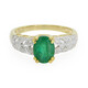 Anello placcato in oro con Smeraldo Bahia