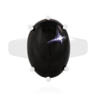 Anello in argento con Diopside Stellato d'India