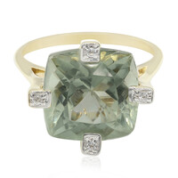 Anello placcato in oro con Ametista Verde  Esperanza
