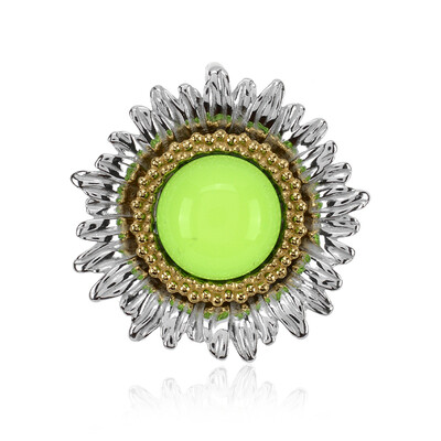 Ciondolo in argento con Ambra Verde Colombiana (dagen)