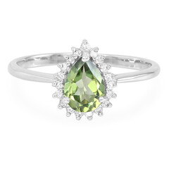 Anello in argento con Topazio Kiwi