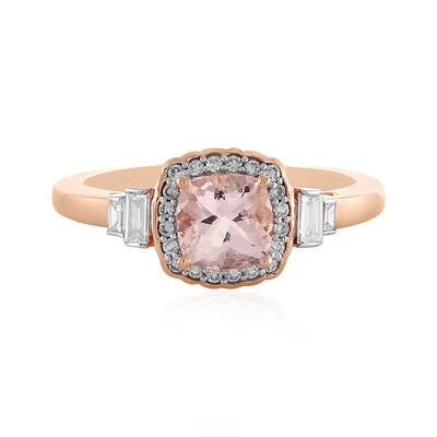 Anello in oro con Morganite AAA (D'vyere)