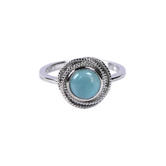 Anello in argento con Larimar