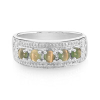 Anello in argento con Alessandrite Occhio di Gatto