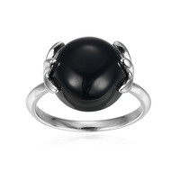 Anello in argento con Agata Nera