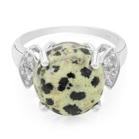 Anello in argento con Diaspro Dalmata