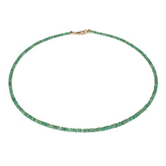 Collana in oro con Smeraldo Zambia