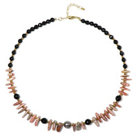 Collana in argento con Perla Nera di Acqua Dolce (Riya)