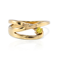 Anello in argento con Diamante Giallo I2