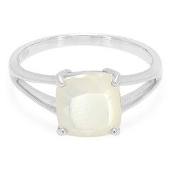 Anello in argento con Pietra di Luna Bianca