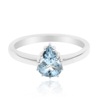 Anello in oro con Acquamarina Brasiliana