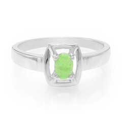 Anello da uomo in argento con Crisoprasio Imperiale