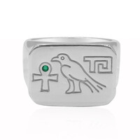 Anello in argento con Smeraldo Brasiliano