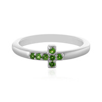 Anello in argento con Diopside Russo