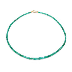 Collana in oro con Smeraldo Zambia