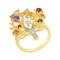 Anello in argento con Topazio Blu Cielo