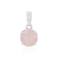 Ciondolo in argento con Quarzo Rosa