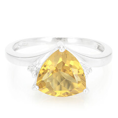 Anello in argento con Quarzo Champagne