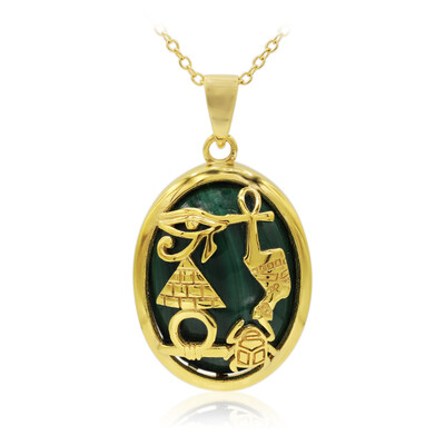 Collana in argento con Malachite