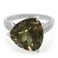 Anello in argento con Quarzo Fumè